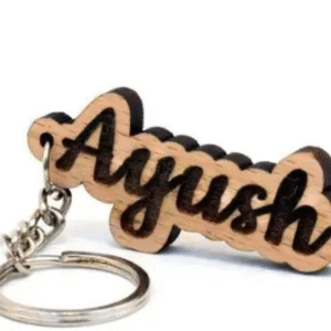 Customized/Personalised (YOUR OWN TEXT) engraved Name Wooden Keyring/Keychain
