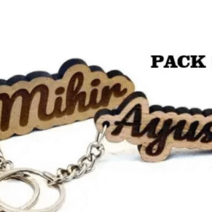 Customized/Personalized (YOUR OWN TEXT) engraved Name Wooden Keyring/Keychain