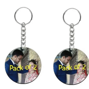 Personalized Multicolour Photo Print MDF Round Keychain (5 x 5 x0.5 cm)