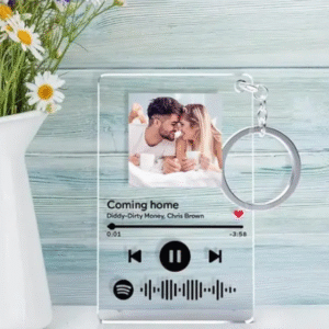 Gifts Customized Spotify Keychain With Spotify Song Code And Your Image