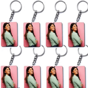 Customized Personalized Keychain Photo keychain For Bike Gifts For Girls, Men, Name Wooden Keychain For Home 5.5x3.5 CM 6PC