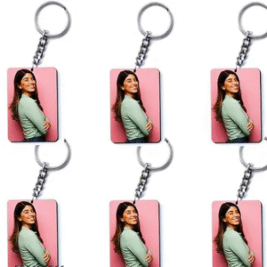 Customized Personalized Keychain Photo keychain For Bike Gifts For Girls, Men, Name Wooden Keychain For Home 5.5x3.5 CM 6PC