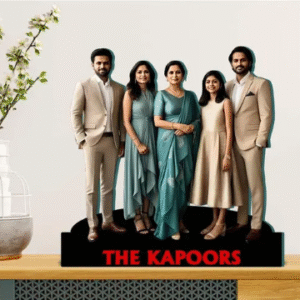 Cut out Family Standy photo frame with 3d message