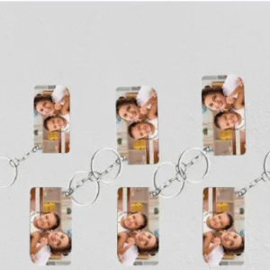 Personalized Photo Printed Wooden Keychain With 6 Set