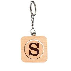 Wooden Engraved Alphabet Keychain Personalized Gifts Keychain for Anniversary Girlfriend Boyfriend Gifts