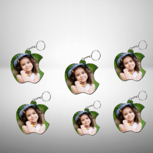 Customized/Personalized (YOUR OWN PHOTO) Printed Wooden (Apple) Keyring/Keychain