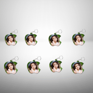 Customized/Personalized (YOUR OWN PHOTO) Printed Wooden (Apple) Keyring/Keychain