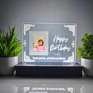 3D illusion Happy birthday photo print Night Lamp