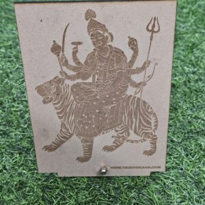 Mdf Engraved photo frame Devi Durga Table TOP photo FRAME