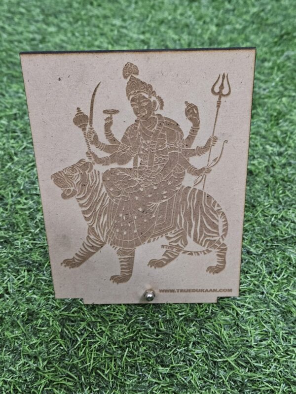 Mdf Engraved photo frame Devi Durga Table TOP photo FRAME