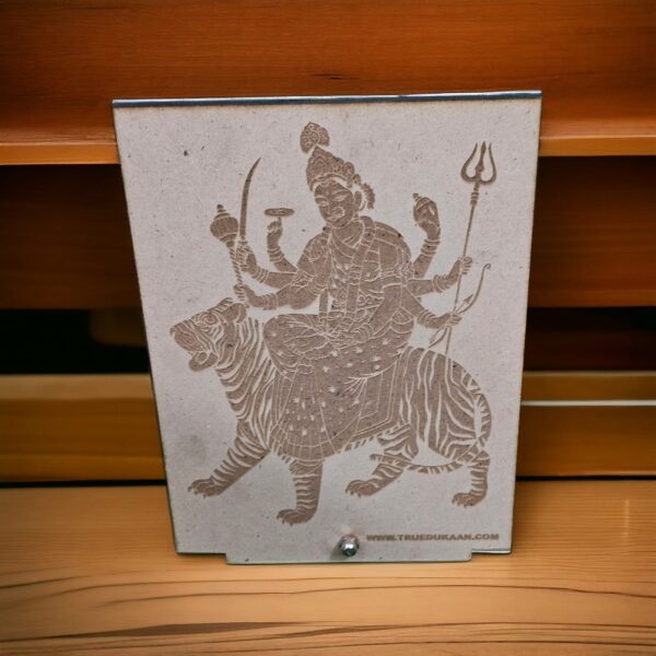 Mdf Engraved photo frame Devi Durga Table TOP photo FRAME - Image 3