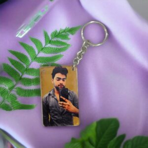 Personalized Keyring Photo Keychain Acrylic Both Side Print | Size 4 x 6 cm, Set of 1
