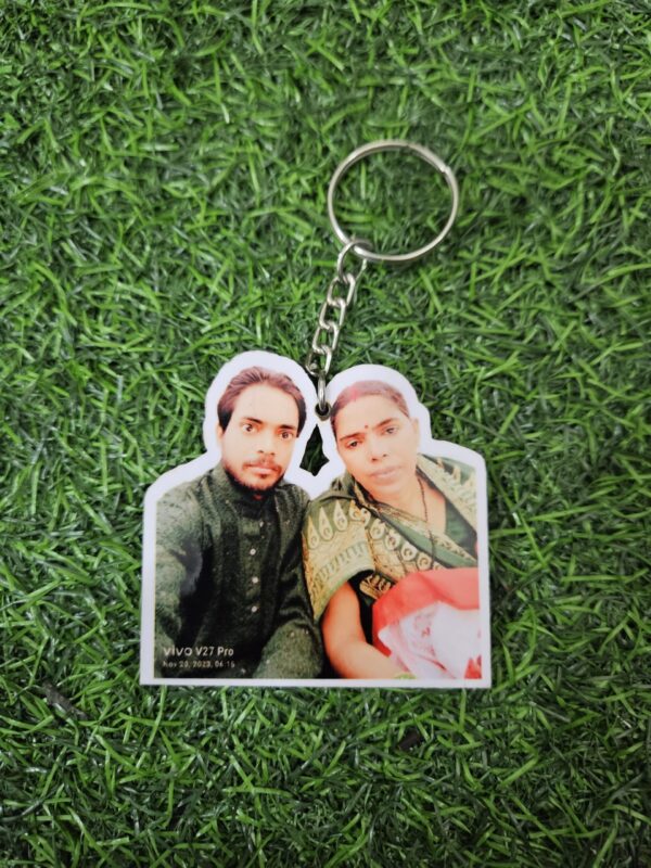 Personalised couple/ Single photo cutout Keychain Name Keychain - Image 3