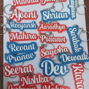 shishupal Acrylic Multicolor layered name keychain