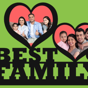 Shishupal Best Family MDF Plaque Painted Cutout Ready to Hang Home Décor Wall 2 photo