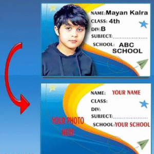 Shape Name Slip Stickers with Your Kids Photo to Decorate Your School Books & Notebooks, Customized Labels (50 Labels)