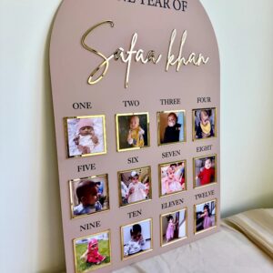 Personalised Acrylic Baby Milestone Board