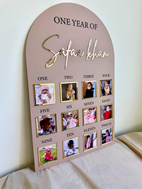 Personalised Acrylic Baby Milestone Board